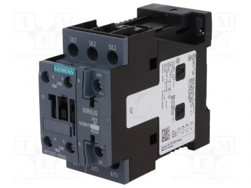 Contator Tripolar 32a 24 VCC 1NA+1NF 3RT20271BB40 Siemens