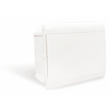 Quadro Distribuição Disjuntor Termoplástico Branca Embutir Din 12 Portas 61x197x266mm Porta Opaca SCM12OBR Steck