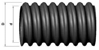 Eletroduto Flexível Não Metálico Duto Espiralado Polietileno Alta Densidade (Pead) Preto 1.1/2" Dn1.1/2" Kanalex - KL1.1/2 - KANAFLEX