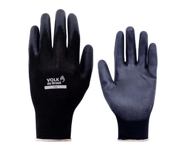 Luva Proteção Mecânica Poliamida Poliuretano Preta Elástico Tátil 103118007 Tamanho 9/G CA 30916 Volk