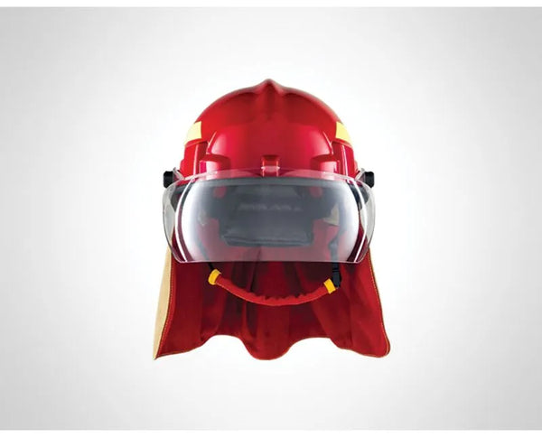Capacete Bombeiro TermoPlástico Vermelho Com Visor HF09204NOR - CA 35173 - Hércules