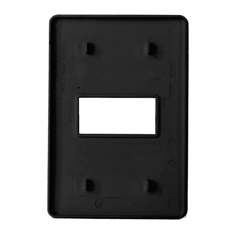 Placa 1 Posto 4X2" Black Orion S730101294 Schneider