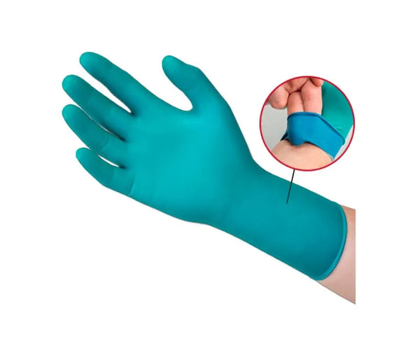 Luva Nitrilica/Neoprene Verde 30Cm Com 50 Unidades Microflex 93260 Tamanho G Ansell