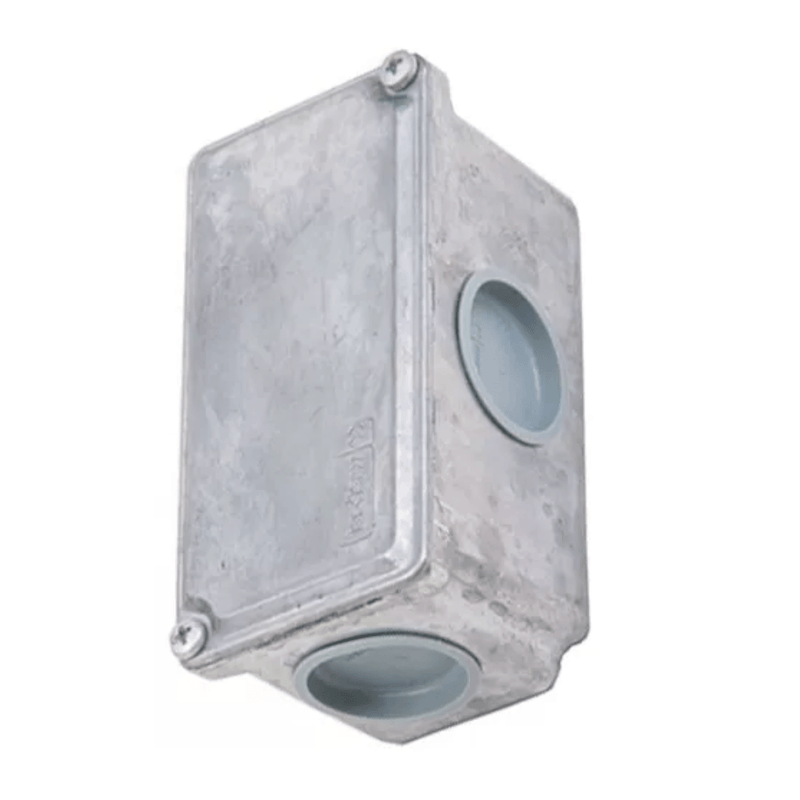 Condulete Metálico Multiplo Alumínio X 1" Com Tampa Sem Pintura Parafuso + 2 Tampões E002600040 Wetzel