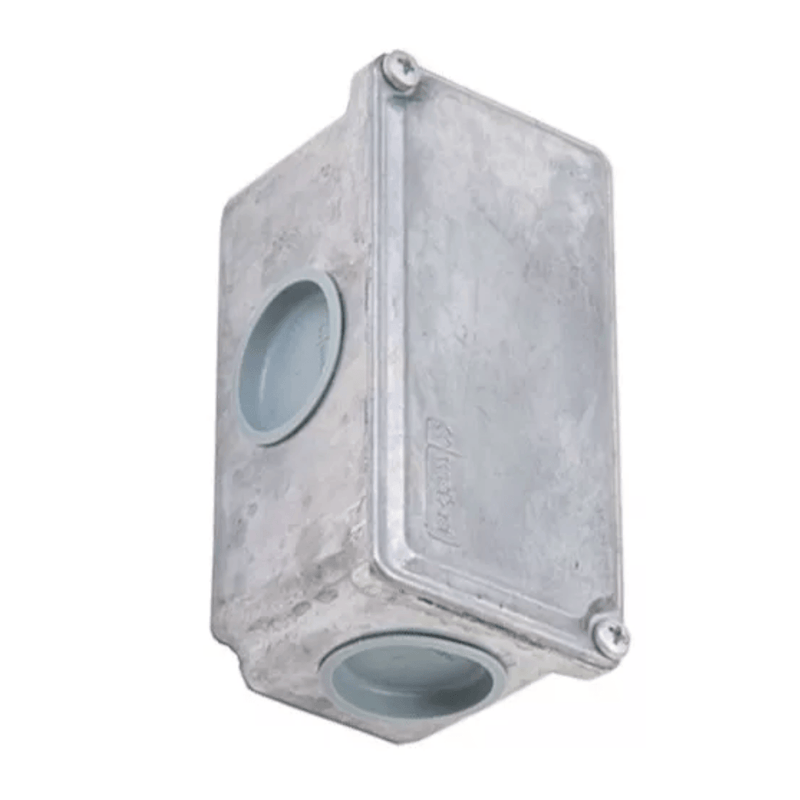 Condulete Metálico Multiplo Alumínio X 1" Com Tampa Sem Pintura Parafuso + 2 Tampões E002600040 Wetzel