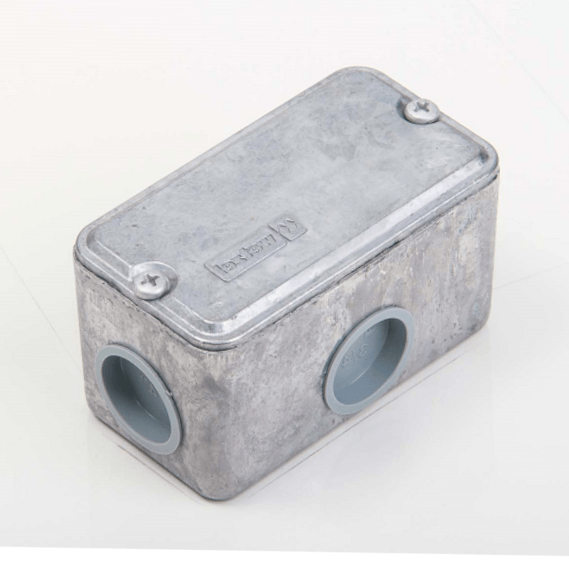 Condulete Metálico Multiplo Alumínio X 1" Com Tampa Sem Pintura Parafuso + 2 Tampões E002600040 Wetzel