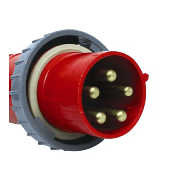 Plugue Energia Industrial Macho Termoplástico Tripolar Terra 32A 380/440V Vermelho S4276W Steck