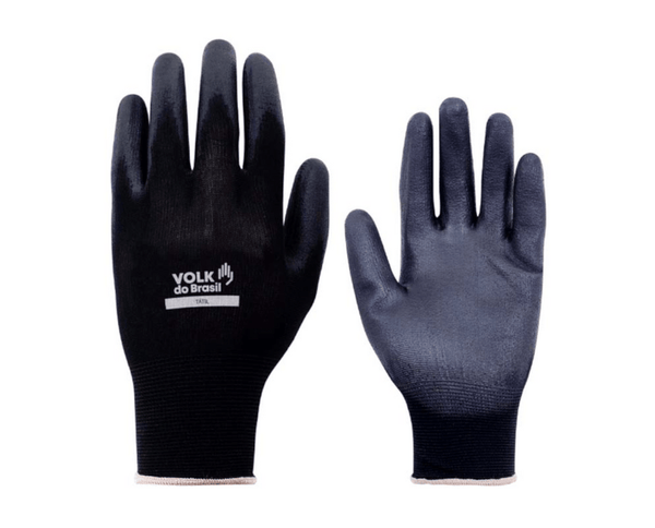 Luva Proteção Mecânica Poliamida Poliuretano Preta Elástico Tátil 103118007 Tamanho 8/M CA 30916 Volk
