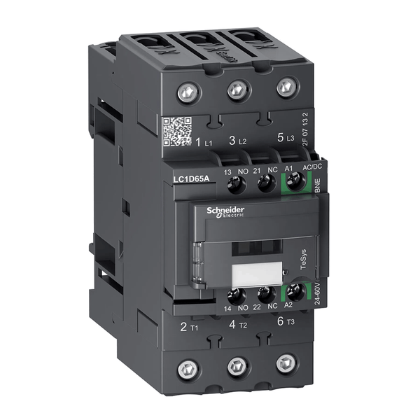 Contator Tripolar 65A 24 A 60 VCA LC1D65ABNE Schneider