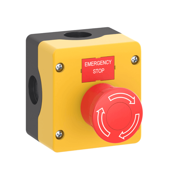 Botoeira Comando Montada Plástico 22mm Emergência 1 Botão Emergência CSWPBW1YGM11P03 WEG