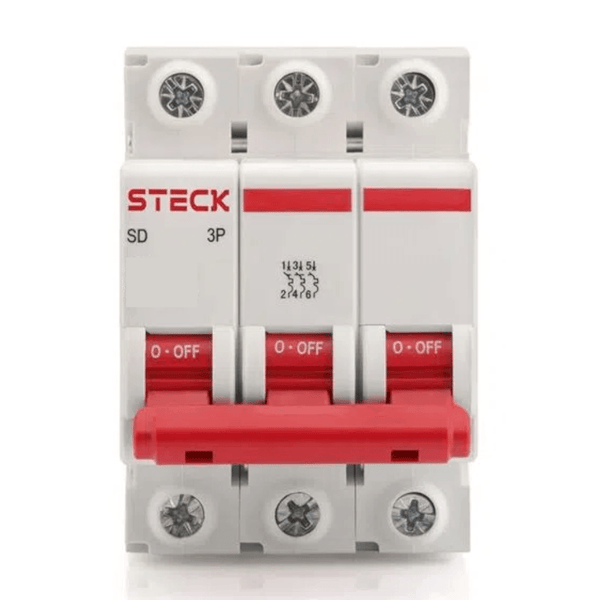 Disjuntor Tripolar 50A Mini 3KA 230/400VCA C SDD63C50 Steck