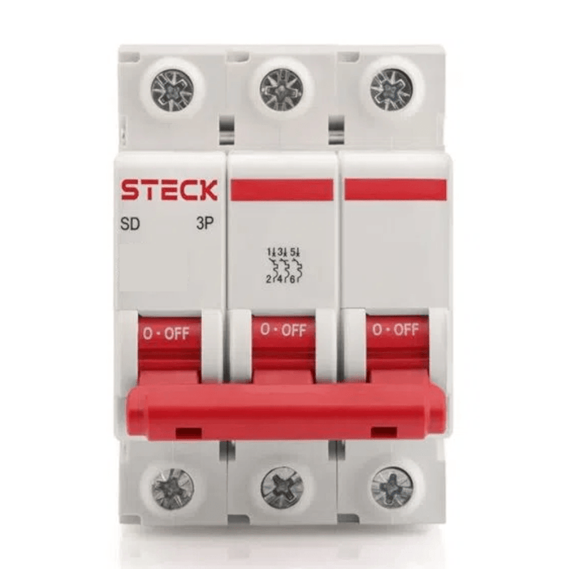 Disjuntor Tripolar 50A Mini 3KA 230/400VCA C SDD63C50 Steck