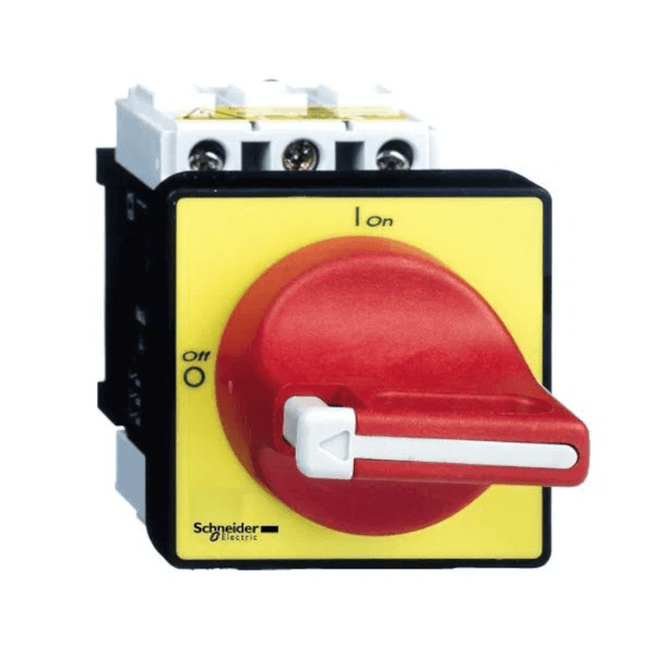 Chave Seccionadora Tripolar Parada Emergência 25A 690VCA Manopla Vermelha Tesys Vario VCF0 Schneider