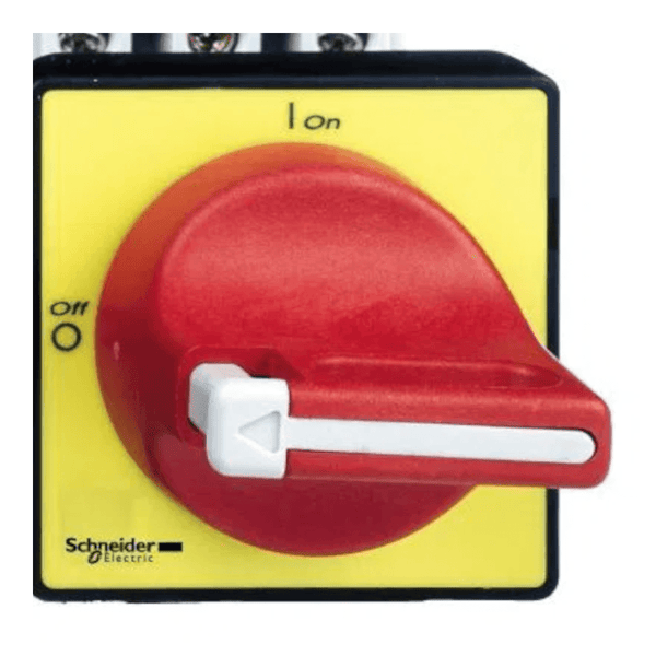 Chave Seccionadora Tripolar Parada emergência 32 A 690vca Manopla Vermelha VCF1 Schneider