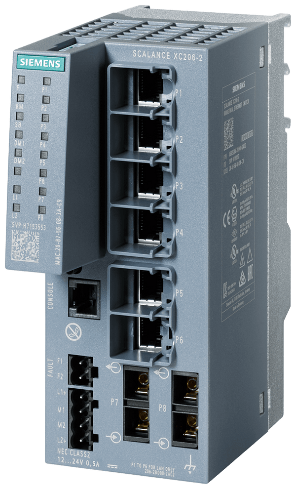 Switch Gerenciador 6P Rj45 6GK52062BD002AC2 Siemens