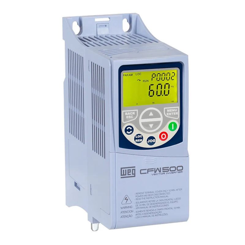 Inversor de Frequência Trifásico 200-240V 4,3A 1Cv Ios Cfw500A04P3B2Nb20G2 WEG