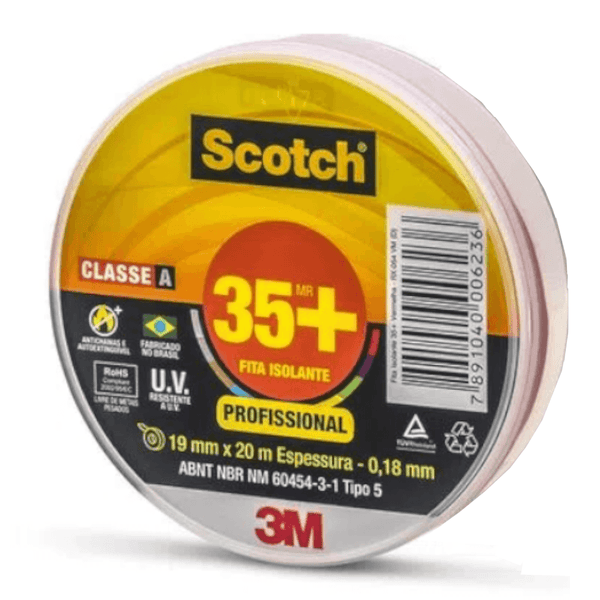 Fita Isolante 35+ Scotch Marrom 19mm x 20M HB004523971 3M