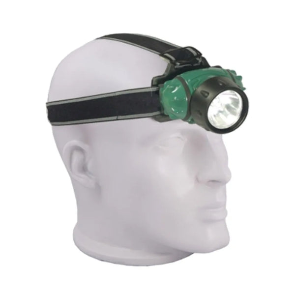 Lanterna Cabeca Preta/Verde Led 3 Pilhas Aaa 12348412 Carbografite