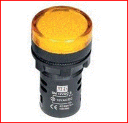 Sinaleiro Amarelo Redondo 22mm LED 24V CEWSM3E26 WEG