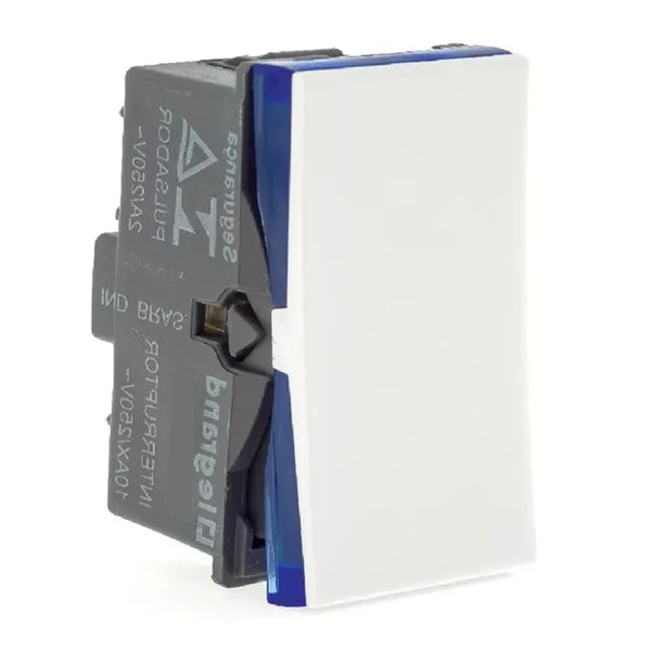 Módulo Interruptor Predial 1 Tecla Intermediaria Embutir 250 V 10a Branca 612007BC Pial Plus +