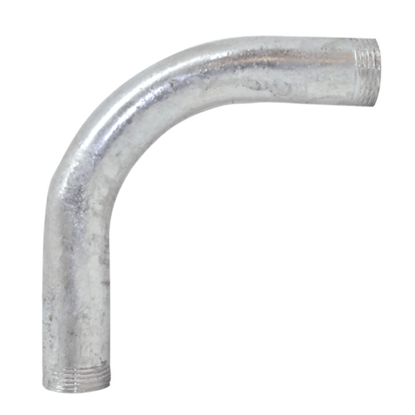 Curva Metálica Eletroduto 90 Graus Aço Carbono Galvanizado Fogo ABNT NBR 5598 BSP 3/4 " - 65210GF5598 - PERFIL LIDER