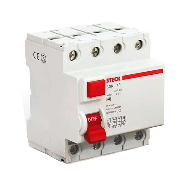 Interruptor Diferencial Tetrapolar 480V 63A 30Ma SDR46330E Steck