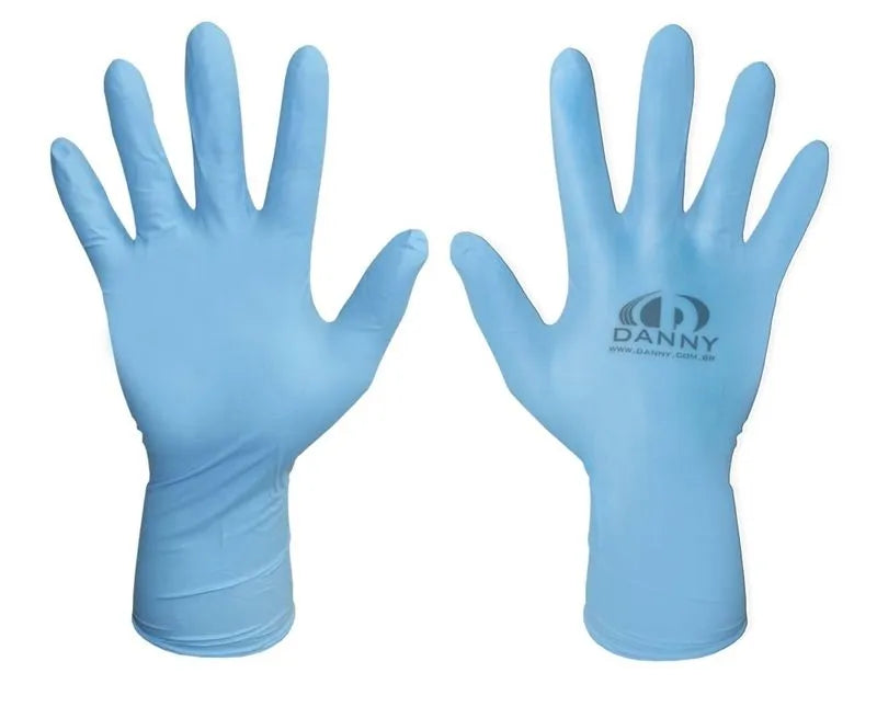 Luva Descartável Nitrílica Azul Pacote Com 100 Unidades Sensiflex Flex DA90200A Tamanho G CA 42979 Danny