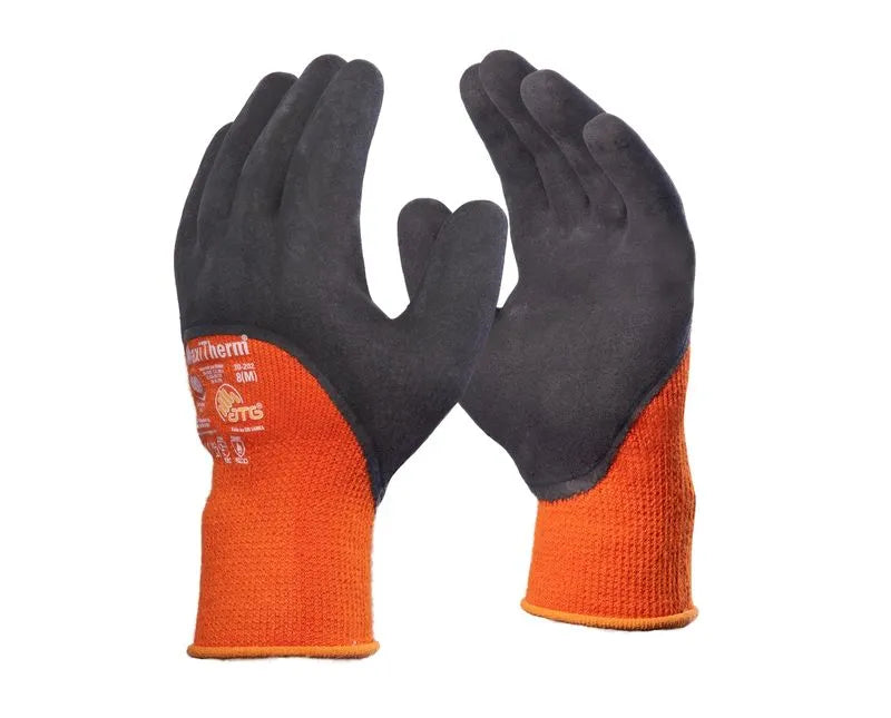 Luva Alta Temperatura Poliester Com Latex Laranja/Preto Latex Da24202 Tamanho 8/M CA 28579 Danny