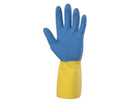 Luva Látex/Neoprene Azul/Amarela Antiderrapante Neolátex DA224D Tamanho 9/G CA 5774 Danny