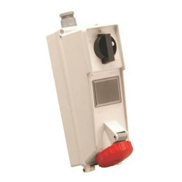 Tomada Sobrepor Fêmea 3 Polos + Terra 32A 440V Vermelho 6H Com Bloqueio Mecânico SS4206D Steck