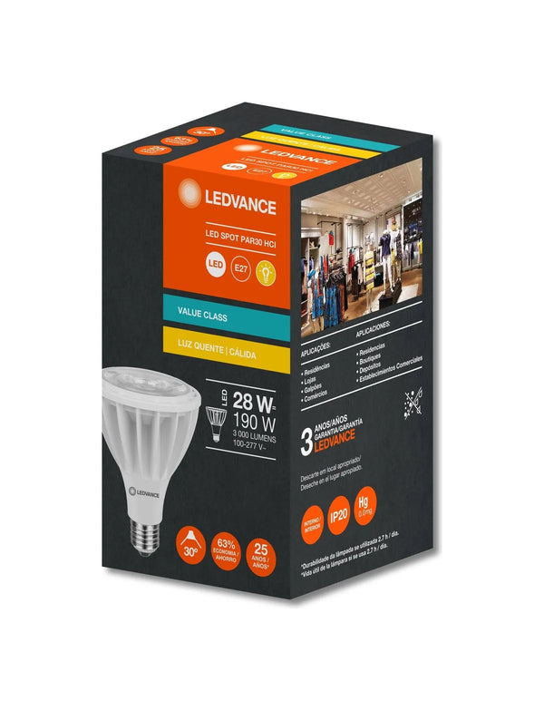Lâmpada Par30 Hci Irc80 28W 30A 3000K 3000Lm G3 7019892 Ledvance