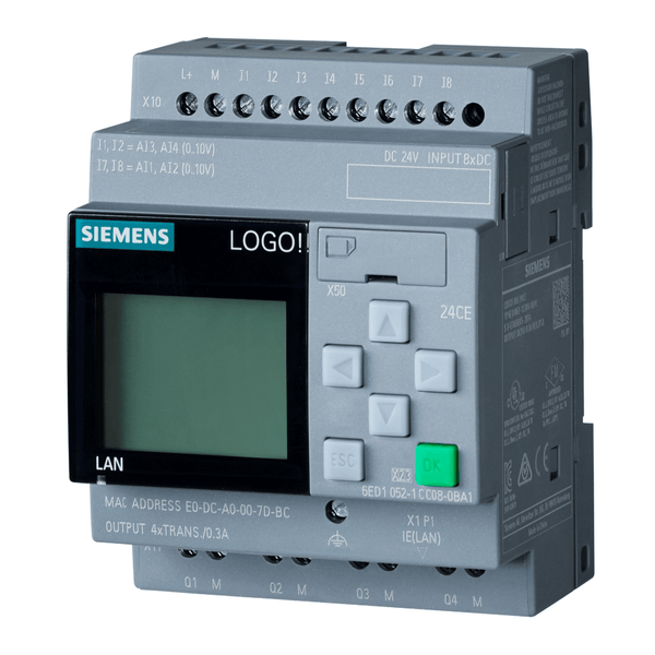 Controlador CLP 12/24V 8Di Logo 6ED10521MD080BA2 Siemens