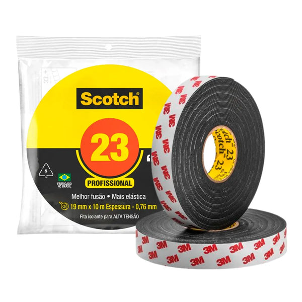 Fita Isolante Scotch 23BR Autofusão Preto 19MmX10M H0002185603 3M