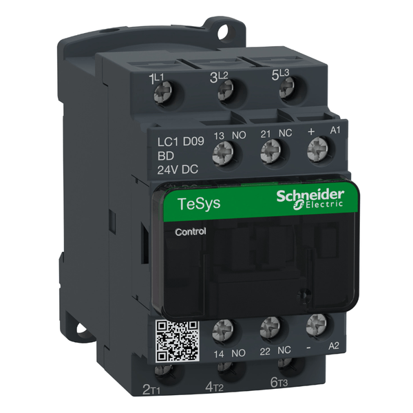 Contator Tripolar 9A 1NA+1NF 24VCC LC1D09BD Schneider