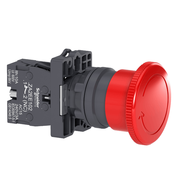 Botão Cogumelo Plástico 22mm XA2ES542 Schneider