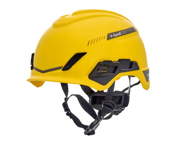 Capacete Sem Aba Ventilado FT3 Amarelo Trivent V-Gard H1 10212380BRL MSA