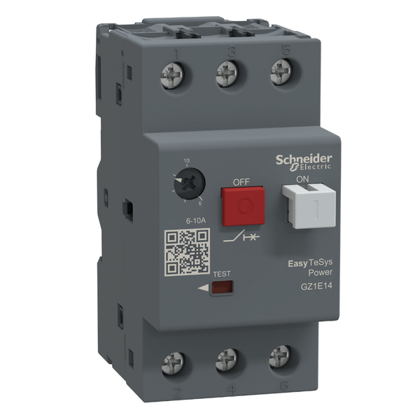 Disjuntor Motor Tripolar 6 10A 138A 100KA TVS GZ1E14 Schneider