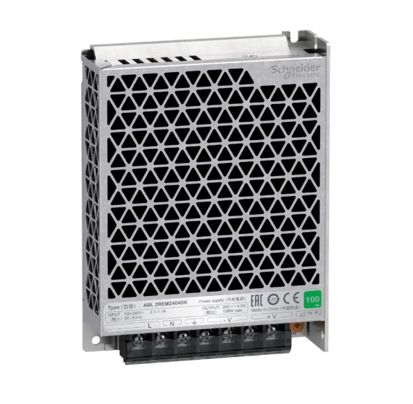 Fonte De Alimentação Chaveada Monofásico Entrada 100/240VCA Saída 24VCC 100W 4,5A ABL2REM24045K Schneider
